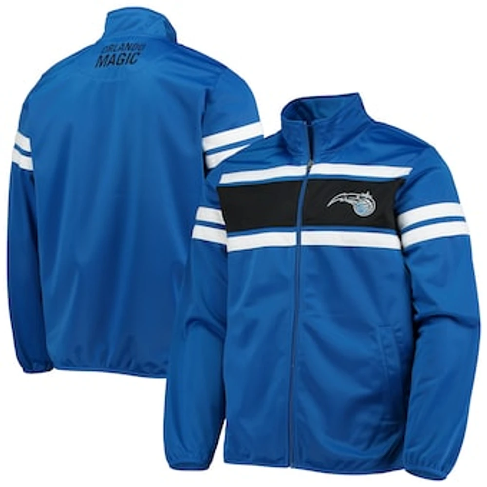 Men's G-III Sports by Carl Banks Blue Orlando Magic Power Pitcher Full-Zip Track Jacket