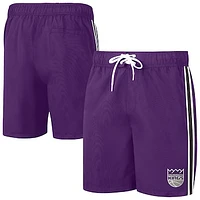 Men's G-III Sports by Carl Banks Purple/Black Sacramento Kings Sand Beach Volley Swim Shorts