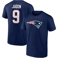 Men's Fanatics Matthew Judon Navy New England Patriots Player Icon Name & Number T-Shirt