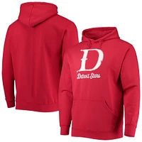 Men's Stitches Red Detroit Stars Negro League Logo Pullover Hoodie