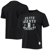 Men's Stitches Black Baltimore Elite Giants Negro League Wordmark T-Shirt