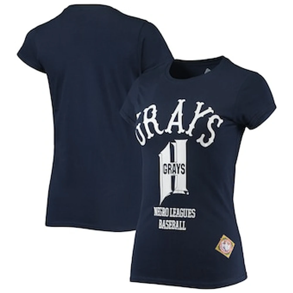 Women's Stitches Navy Homestead Grays Negro League Logo T-Shirt