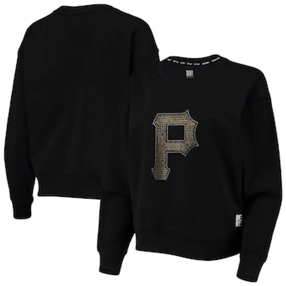 Women's DKNY Sport Black Pittsburgh Pirates Carrie Pullover Sweatshirt