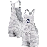 Women's Concepts Sport Gray Detroit Tigers Camo Romper Overalls