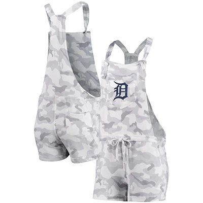 Women's Concepts Sport Gray Detroit Tigers Camo Romper Overalls