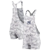 Women's Concepts Sport Gray New York Yankees Camo Romper Overalls