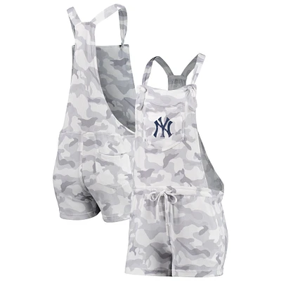 Women's Concepts Sport Gray New York Yankees Camo Romper Overalls