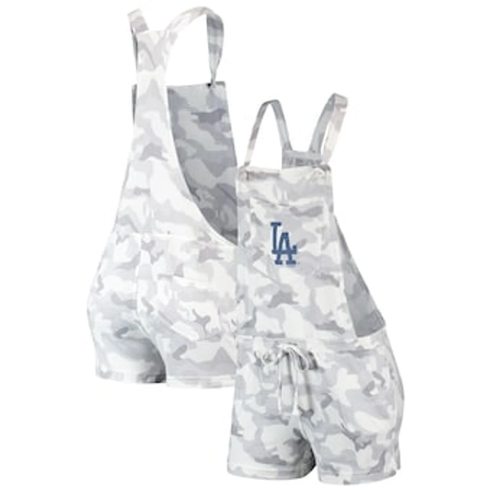 Women's Concepts Sport Gray Los Angeles Dodgers Camo Romper Overalls