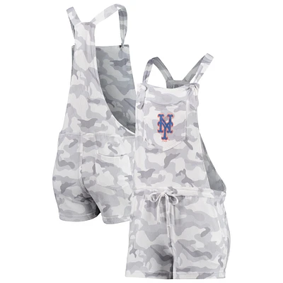 Women's Concepts Sport Gray New York Mets Camo Romper Overalls