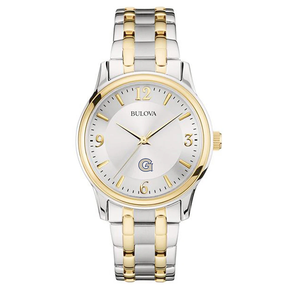 Bulova Silver/Gold Georgetown Hoyas Classic Two-Tone Round Watch