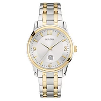 Bulova Silver/Gold Georgetown Hoyas Classic Two-Tone Round Watch