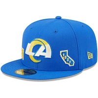 Men's New Era Royal Los Angeles Rams Identity 59FIFTY Fitted Hat