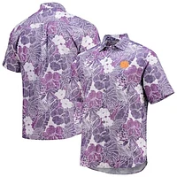 Men's Tommy Bahama Purple Clemson Tigers Coconut Point Playa Flora IslandZone Button-Up Shirt