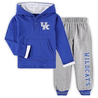 Toddler Colosseum Royal/Heathered Gray Kentucky Wildcats Poppies Pullover Hoodie and Sweatpants Set