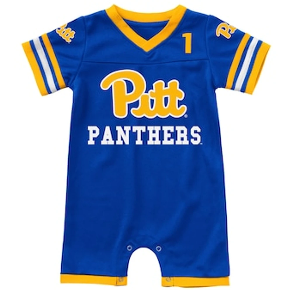 Infant Colosseum Royal Pitt Panthers Bumpo Football Romper