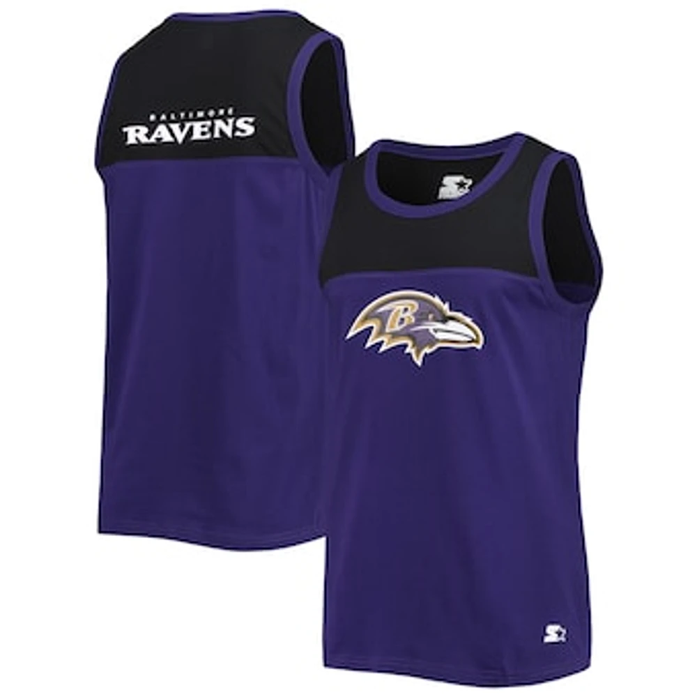 Men's Starter Purple/Black Baltimore Ravens Team Touchdown Fashion Tank Top