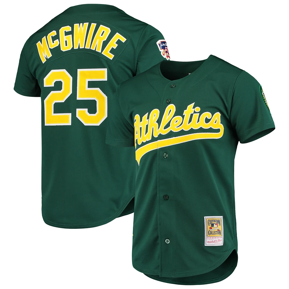 Men's Mitchell & Ness Mark McGwire Green Athletics 1997 Cooperstown Collection Authentic Jersey