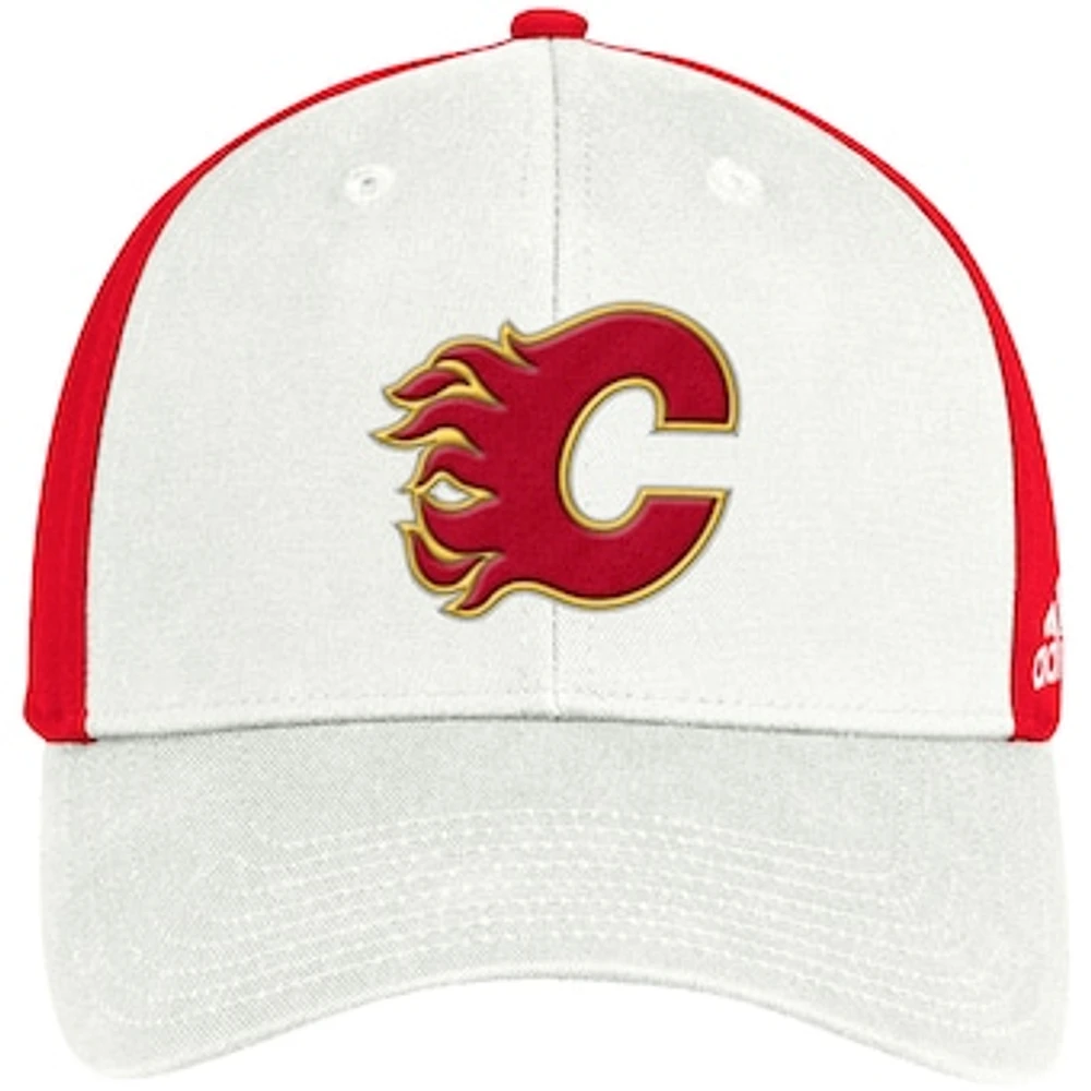 Men's adidas White Calgary Flames Alternate Logo - Adjustable Hat