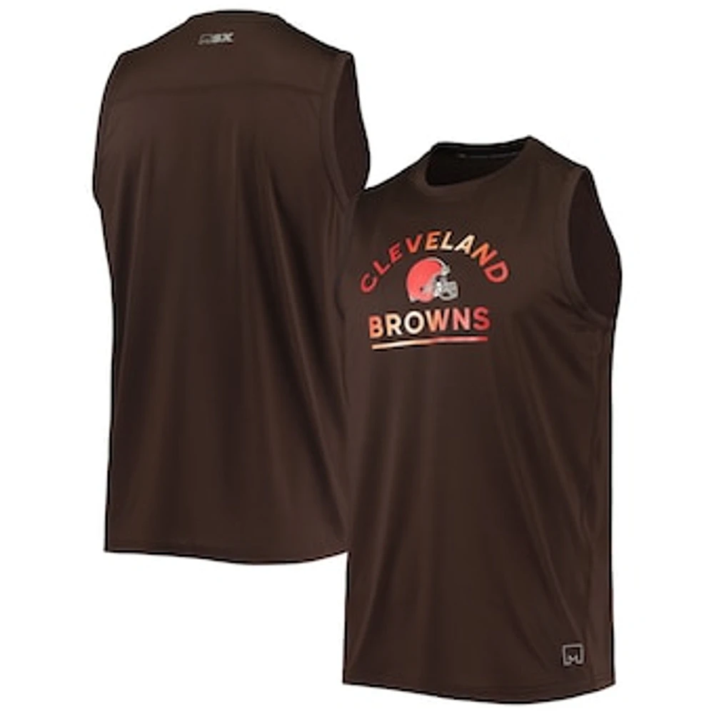 Men's MSX by Michael Strahan Brown Cleveland Browns Rebound Tank Top