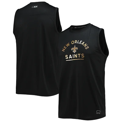 Men's MSX by Michael Strahan Black New Orleans Saints Rebound Tank Top