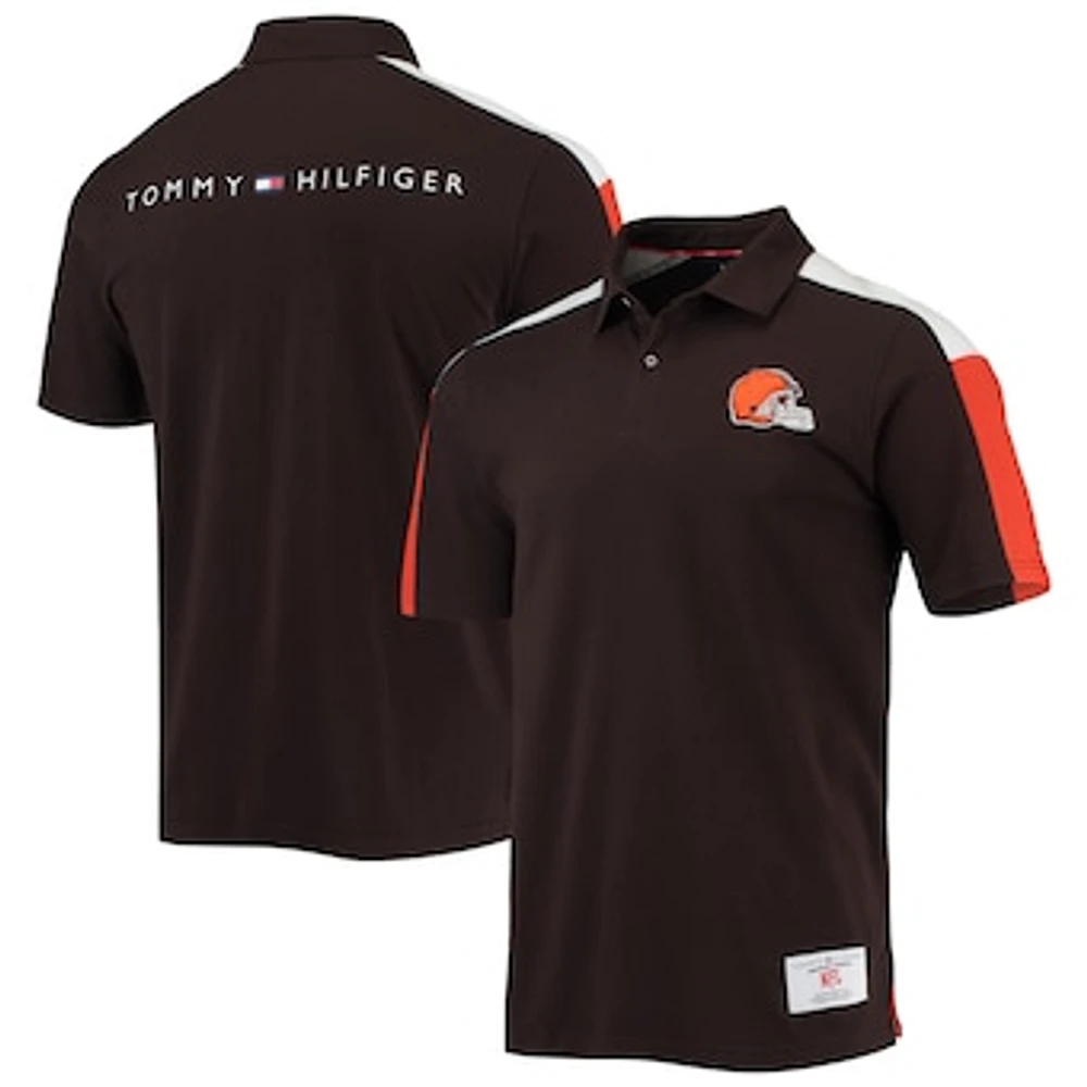 Men's Tommy Hilfiger Brown/Orange Cleveland Browns Logan Polo