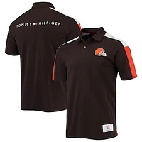 Men's Tommy Hilfiger Brown/Orange Cleveland Browns Logan Polo