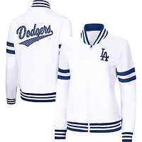 Women's G-III 4Her by Carl Banks White Los Angeles Dodgers Pre-Game - Full-Zip Track Jacket