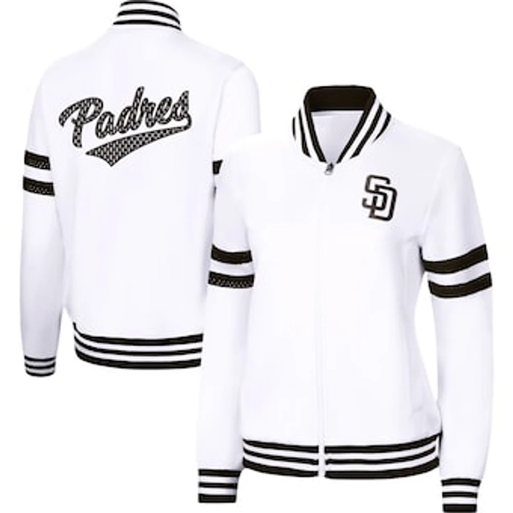 Women's G-III 4Her by Carl Banks White San Diego Padres Pre-Game - Full-Zip Track Jacket