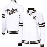 Women's G-III 4Her by Carl Banks White San Diego Padres Pre-Game - Full-Zip Track Jacket