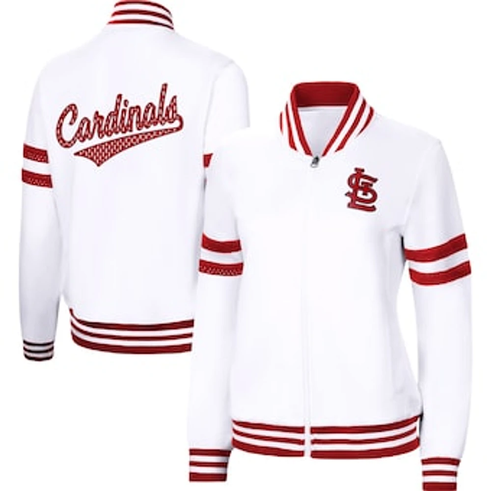 Women's G-III 4Her by Carl Banks White St. Louis Cardinals Pre-Game - Full-Zip Track Jacket