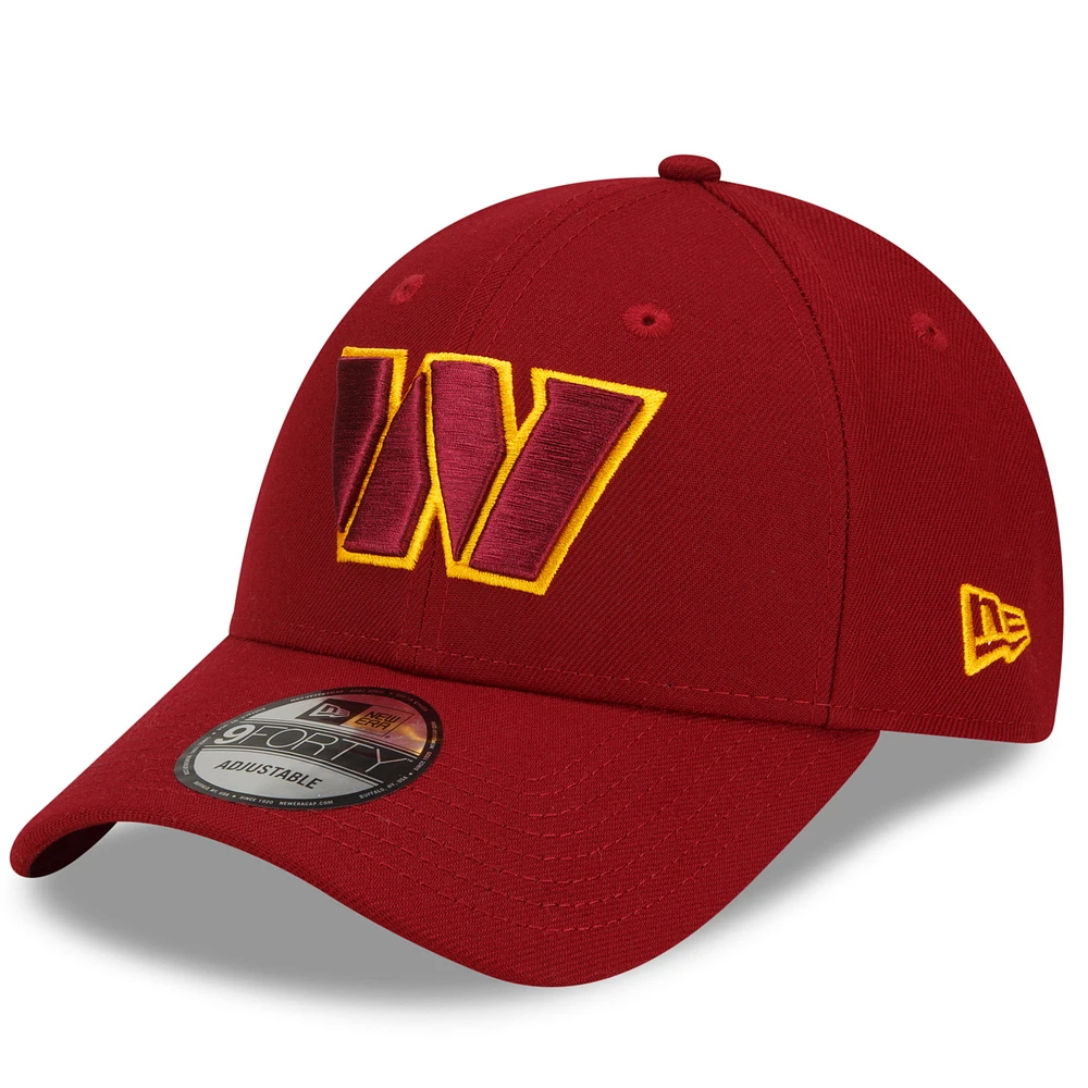 Men's New Era Burgundy Washington Commanders - The League 9FORTY Adjustable Hat