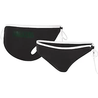 Women's G-III 4Her by Carl Banks Black Green Bay Packers Logo Perfect Match - Bikini Bottom