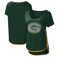 Women's G-III 4Her by Carl Banks Green Bay Packers Rookie Scoop Neck - T-Shirt