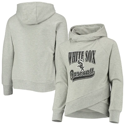 Girls Youth Heathered Gray Chicago White Sox America's Team Raglan Pullover Hoodie