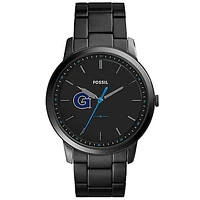 Fossil Black Georgetown Hoyas The Minimalist Slim Stainless Steel Watch