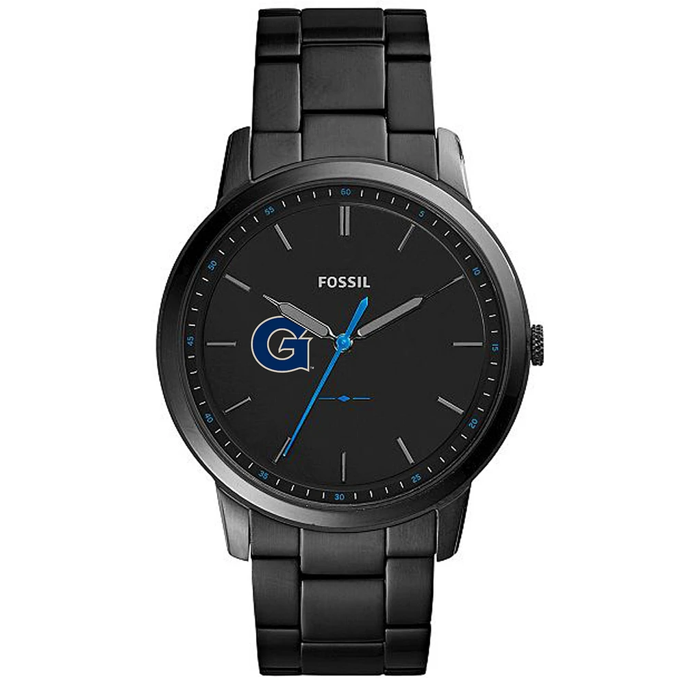 Fossil Black Georgetown Hoyas The Minimalist Slim Stainless Steel Watch