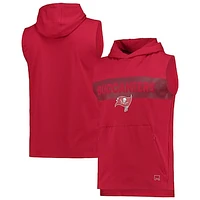 Men's MSX by Michael Strahan Red Tampa Bay Buccaneers Active Sleeveless Pullover Hoodie