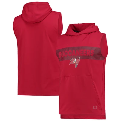 Men's MSX by Michael Strahan Red Tampa Bay Buccaneers Active Sleeveless Pullover Hoodie