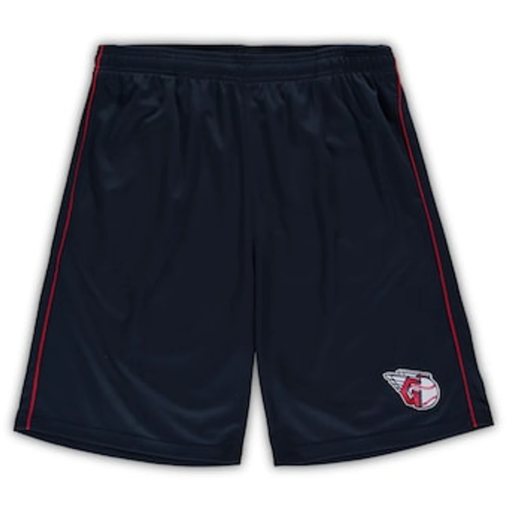 Men's Navy Cleveland Guardians Big & Tall Mesh Shorts