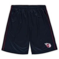 Men's Navy Cleveland Guardians Big & Tall Mesh Shorts