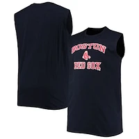 Men's Navy Boston Red Sox Big & Tall Jersey Muscle Tank Top