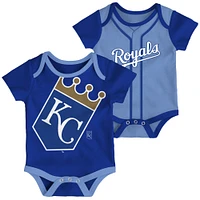 Infant Royal/Light Blue Kansas City Royals Double 2-Pack Bodysuit Set