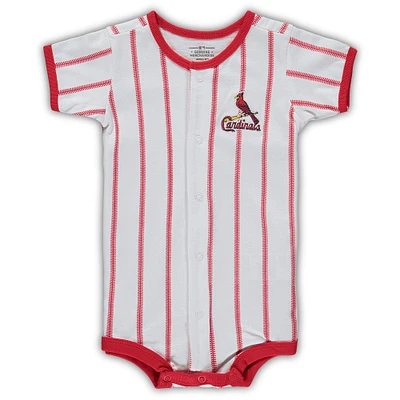 Infant White St. Louis Cardinals Pinstripe Power Hitter Coverall