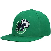 Men's Mitchell & Ness Green Dallas Mavericks Hardwood Classics Team Ground 2.0 Snapback Hat