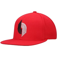 Men's Mitchell & Ness Red Portland Trail Blazers Hardwood Classics Team Ground 2.0 Snapback Hat