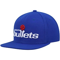 Men's Mitchell & Ness Blue Washington Bullets Hardwood Classics Team Ground 2.0 Snapback Hat