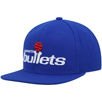 Men's Mitchell & Ness Blue Washington Bullets Hardwood Classics Team Ground 2.0 Snapback Hat