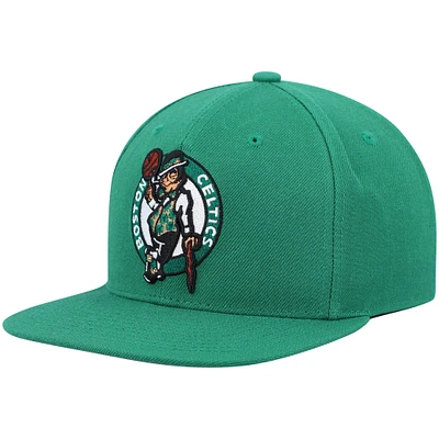 Men's Mitchell & Ness Kelly Green Boston Celtics Ground 2.0 Snapback Hat