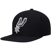 Men's Mitchell & Ness Black San Antonio Spurs Ground 2.0 Snapback Hat