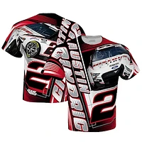 Men's Team Penske White Austin Cindric Discount Tire Sublimated Dynamic Total Print T-Shirt